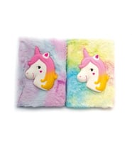 Kabartmalı Unicorn Tasarımlı Peluş Hatıra Defteri