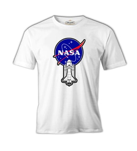 Uzay - Nasa Mekik Beyaz Erkek Tshirt