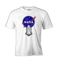 Uzay - Nasa Mekik Beyaz Erkek Tshirt