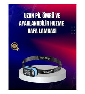 Mey İthalat® Süper Parlak LED Kafa Feneri 3 Renk 53 Mod Type C Şarjlı