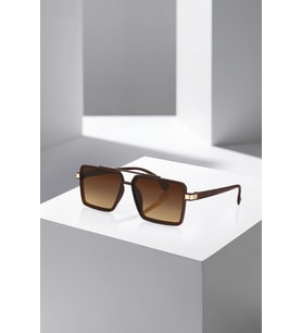 Polo Air UV400 Korumalı Degrade Erkek Güneş Gözlüğü Mat Kahverengi Gold Renk PLG-2135C2
