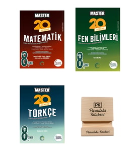 Okyanus LGS 8. Sınıf Master 20 Matematik Fen Bilimleri ve Türkçe Denemesi 3lü Set + Telefon Standı