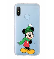 Xiaomi Mi A2 Lite Uyumlu Kapak Mickey Mouse Tasarımlı Şeffaf Silikon Kılıf