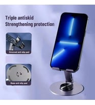 Katlanabilir, Taşınabilir, 360 Derece Dönebilen Masa Üstü Telefon Standı / Telefon Tutacağı / Tablet Tutacağı (Mor)