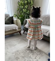 Tığ İşi Renkli Bebek Jilesi
