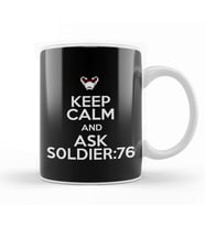 Keep Calm And Ask Soldier 76 Overwatch Kupa Bardak Porselen