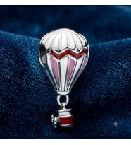 Gümüş Uçan Balon Detaylı Charm