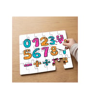 Rengarenk Sayılar Tasarımlı 24 Parça Ahşap Çocuk Puzzle MPK0702