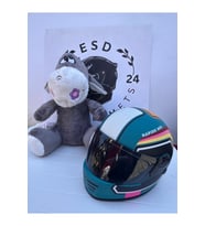 Sevimli Peluş Eşek Oyuncak + Mini Kask Kombini