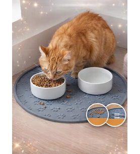 Kedi Köpek Mama Kabı Altlığı Kaymaz Su Geçirmez Beslenme Paspası Kolay Temizlenir Mama Su Altlığı
