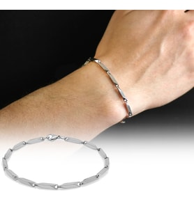 Silver Renk 317L Çelik Singapur Bileklik (Çok Renkli)