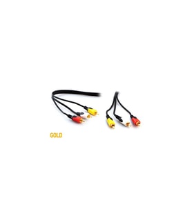 Sl-Rca20 3Rca To 3Rca 20M Gold Kablo (Siyah)
