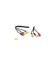 Sl-Rca20 3Rca To 3Rca 20M Gold Kablo (Siyah)