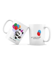 Kişiye Özel Kupa Bardak - Panda Doğum Günü Mesajı