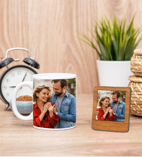 Kişiye Özel Fotoğraflı Beyaz Kupa Ve Çerçeve