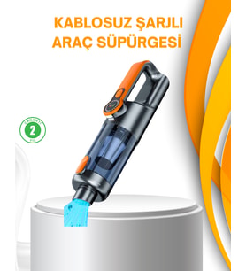 Kompakt Şarjlı El Süpürgesi Kuru ve Sıvı Temizlik 5 Aparatlı