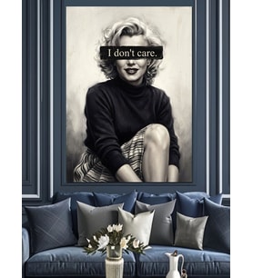Siyah Beyaz Marilyn Monroe Portresi Dekoratif Kanvas - Mdf Ahşap Tablo