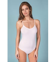 6 lı Paket Berrak Bayan İp Askılı Çıtçıtlı Body 2081 (Beyaz)