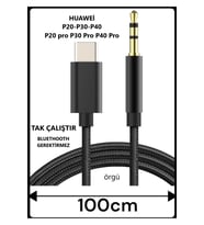 Huawei P30 Pro P20 Pro P40 Pro P30 P20 P40 Aux Kablo Type C Aux Kablo Dac Çipli örgü Tak Çalıştır