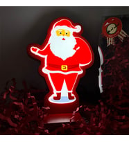 Noel Baba Yılbaşı Masaüstü Led Lamba/gece Lambası/usb’li Ve Uv Baskılı (leon—led Ile Neon Görünüm) 11*14 CM