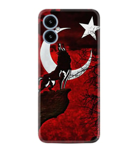 Pova 5 Kılıf Resimli Desenli Baskılı Silikon Wolf and Moon 2 1381
