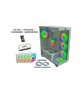 AZTECH AZT101 W Gaming Mid-Tower PC Kasası Beyaz