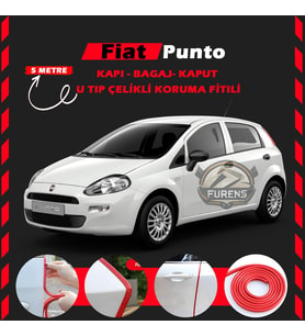 Fiat Punto Oto Araç Kapı Koruma Fitili 5metre Parlak Kırmızı Renk