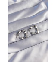 316L Çelik Gümüş Renk Minimal Bubble Küpe (Karışık)
