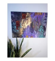 50×70 Rölyef Kabartmalı Absürd Tablo (Mor)