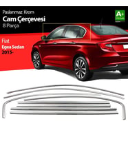 Fiat Egea Uyumlu Sedan Krom Cam Çerçevesi 8 Parça. 2015 Üzeri