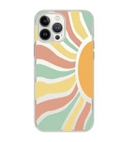 Iphone 15 Pro Uyumlu Güneş Desenli Şeffaf Telefon Kılıfı