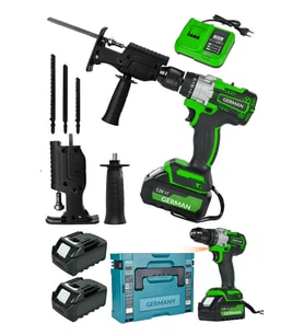 Pro Dynamic 128VF Çift Akülü Vidalama ve Darbeli Çelik Mandrenli Testere Aparatı
