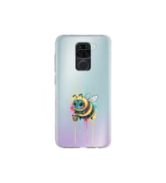 Redmi Note 9 ile uyumlu Splash arı tasarımlı şeffaf silikon kılıf