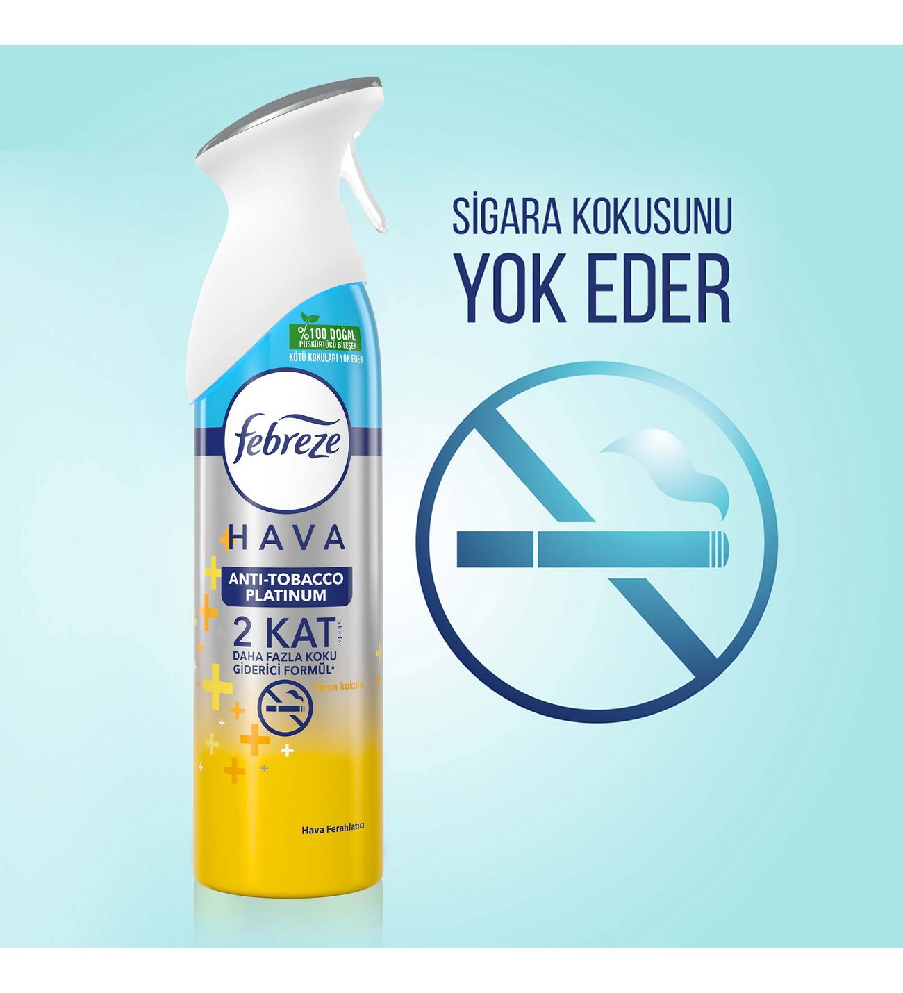 Febreze Platinum Hava Ferahlatıcı Sprey 300 Ml Oda Kokusu Anti-Tobacco  Sigara Kokusu Önleyici