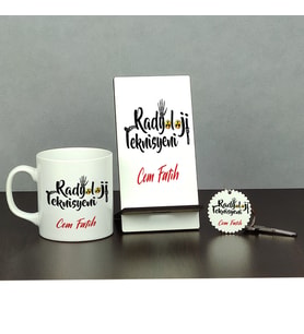 Radyoloji Teknisyeni Üçlü Set (Kupa + Telefon Standı + Anahtarlık) 001