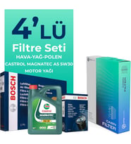 BOSCH Toyota Auris 1.6 Benzin Filtre Bakım Seti Castrol Motor Yağlı (2006-2010) 4 Lü
