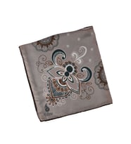 Mısırlı Eşarpları Mısırlı Eşarp Alize Krep Etnik Desenli Eşarp 140x140 Cm (Vizon)
