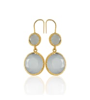 Kadir Jewellery 22 Ayar Altın Kaplama Kadın Taşlı Küpe -El İşçiliği Ve Hipoalerjenik Küpe
