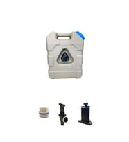 SU TANKI BİDON PLASTİK 21 LT BAĞLANTI BRAKETİYLE TAKIM BEJ