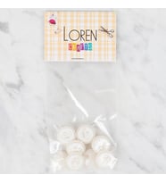 Loren Crafts 8 li Beyaz Düğme - 391