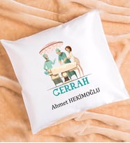 Doktora Hediye Cerrah tasarımlı Kişiye Özel Hediye Doktor Yastık