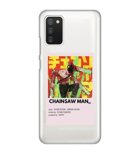Samsung Galaxy A02S Uyumlu Chainsaw Man Anime Desenli Şeffaf Telefon Kılıfı