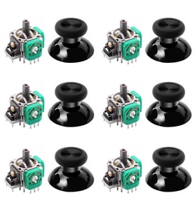 XBOX ONE Analog Motor ve Topuz Seti 6+6 XBOX ONE Kol Analog Tamir Seti Yedek Parça (Yeşil)