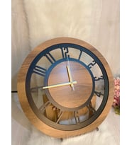 Dekoratif Ahşap Duvar Saati (50 Cm )