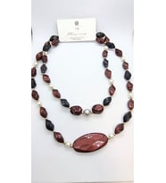 Burgundy Pearl Harmony Kolye