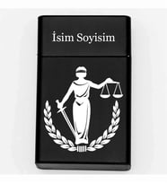 Adalet Terazisi Desenli Metal Tabaka – Kişiye Özel İsimli Hediyelik