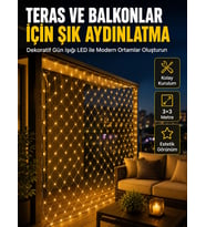 İç ve Dış Mekân Kullanımına Uygun 3x3 Metre LED Işık Ağı