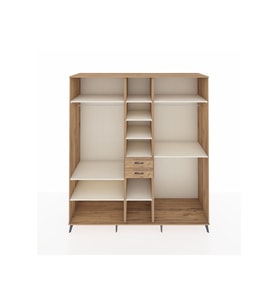 Kronos Dolap 10 Raflı 2 Çekmeceli 3 Askılı 220x59x243 Çam-Aytaşı/Çam