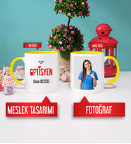 Optisyen Kupa Bardak Sarı Fotoğraflı