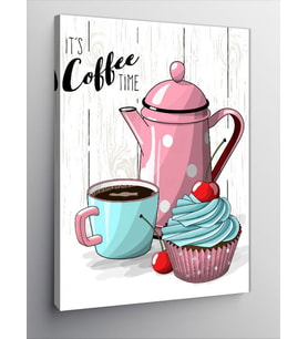 Kanvas Tablo Kahve Ve Cupcake
